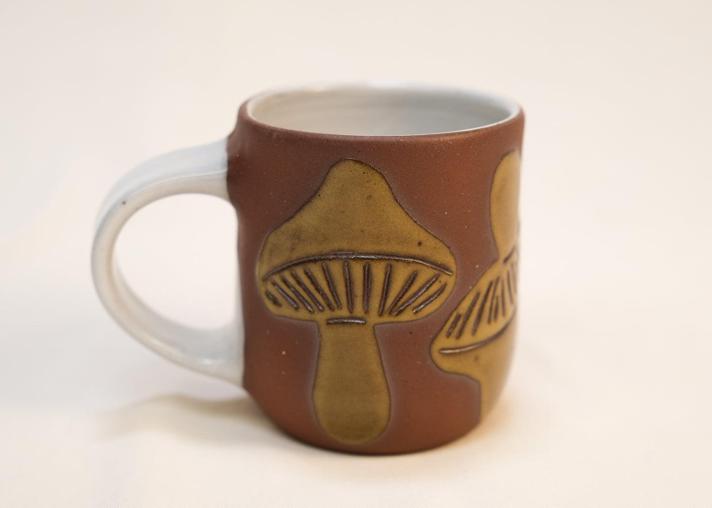 Amber Topsy Turvy Mushroom Diner Mug