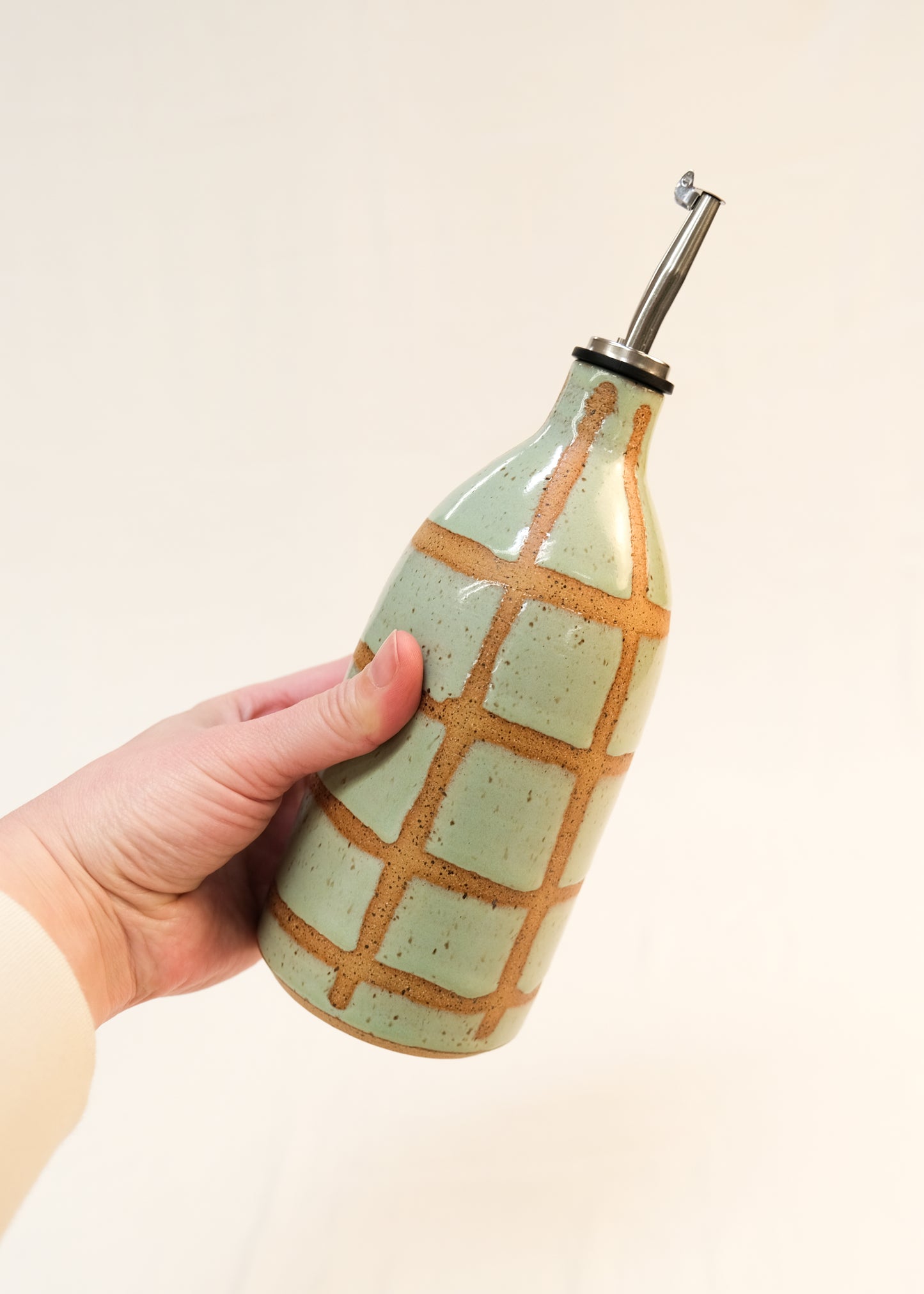 Matcha Grid Oil Bottle -18 oz-