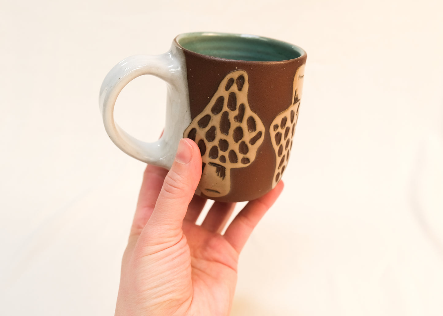 Topsy Turvy Morel Mushroom Mug