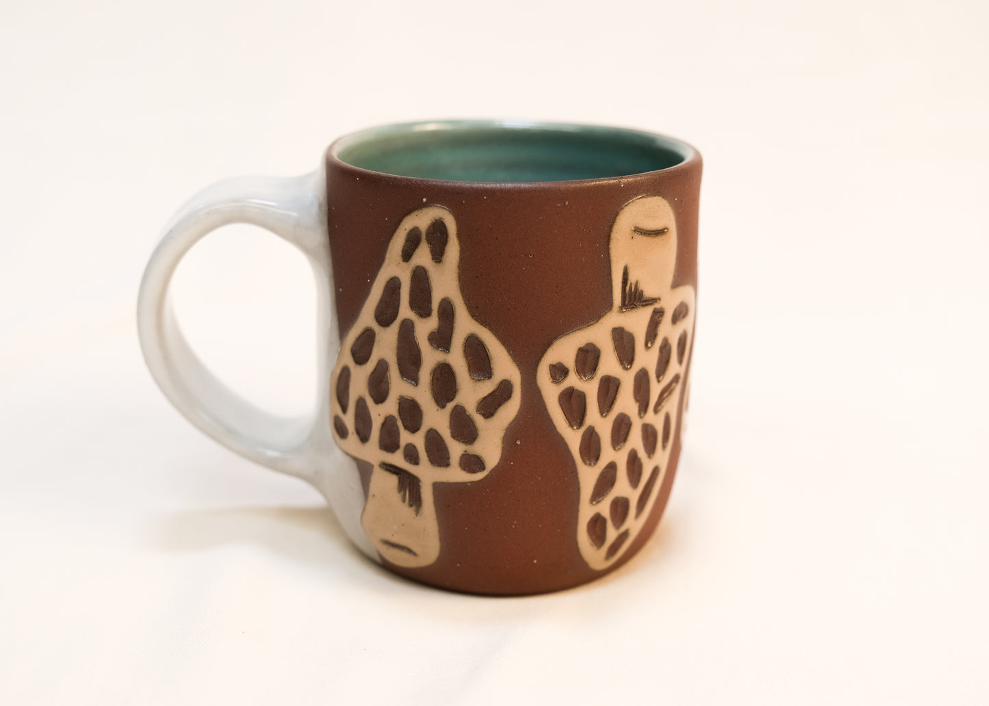 Topsy Turvy Morel Mushroom Mug