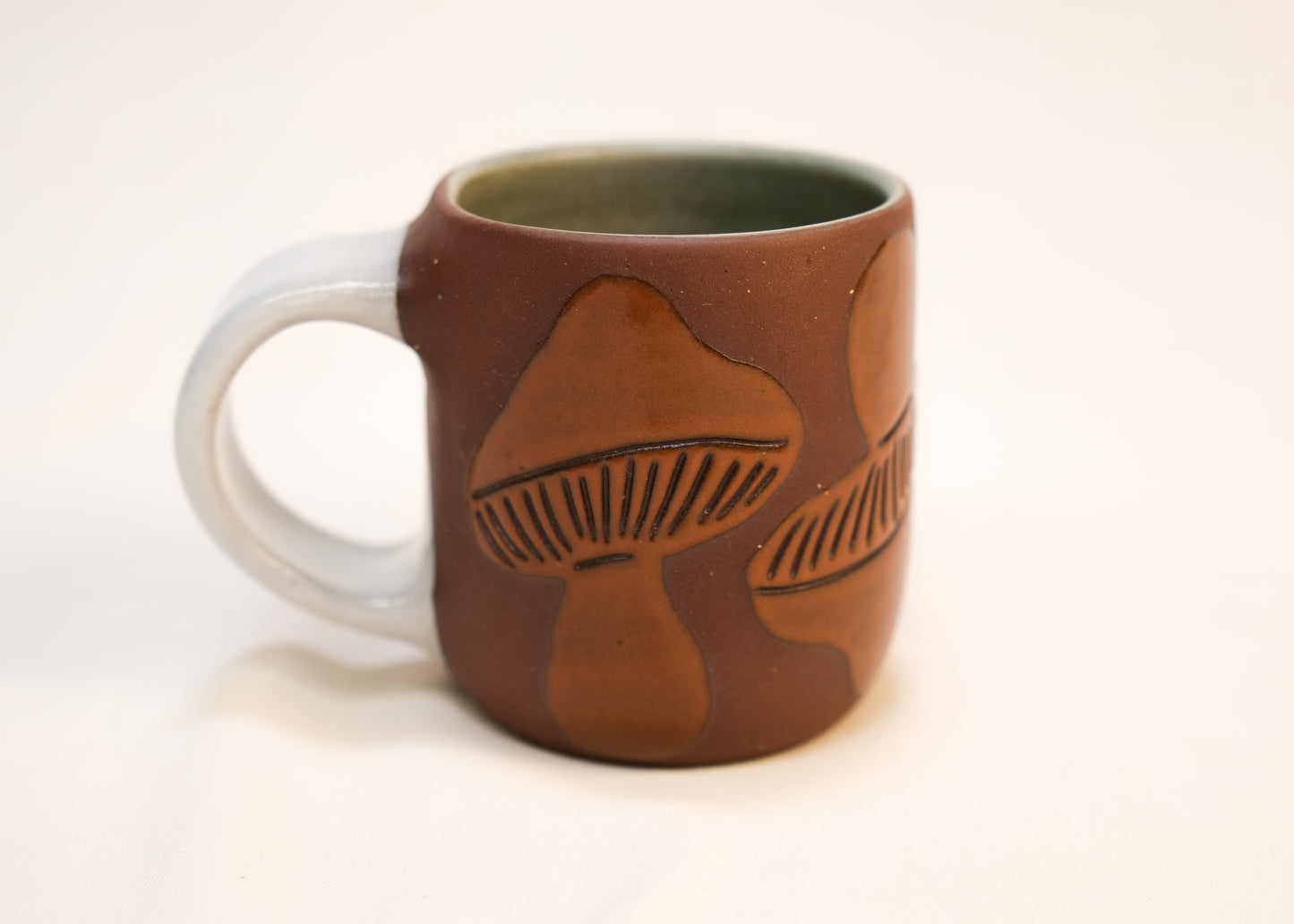 Rust Topsy Turvy Mushroom Diner Mug