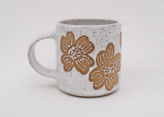 White Dogwood Diner Mug